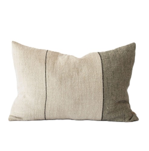 Poszewka na poduszkę z grubego lnu Adrian Seagrass 40x60 - Tell Me More