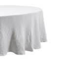 Obrus okrągły lniany Sunrise Ø160, biały - Himla