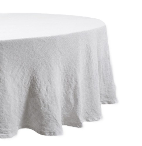 Obrus okrągły lniany Sunrise Ø160, biały - Himla