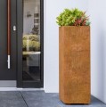 Wysoka donica corten Alto 60x60x120 - Decorti