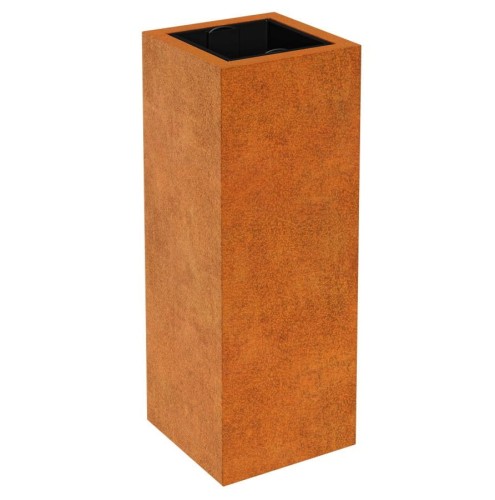 Donica cortenowa z wkładem Depo 45x45x120 - Decorti