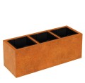 Podłużna donica cortenowa z wkładem Depo 125x45x45 - Decorti