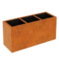 Podłużna donica cortenowa z wkładem Depo 125x45x60 - Decorti