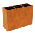 Podłużna donica cortenowa z wkładem Depo 125x45x90 - Decorti