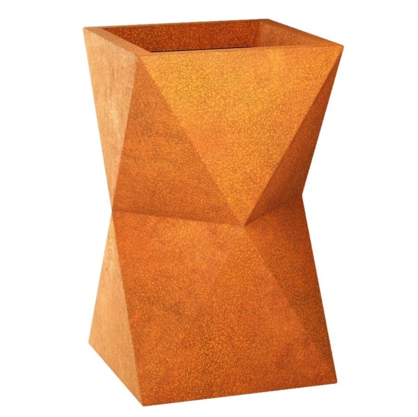 Donica ogrodowa geometryczna cortenowa Ampolleta - Decorti