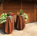 Donica ogrodowa geometryczna corten Cristal - Decorti