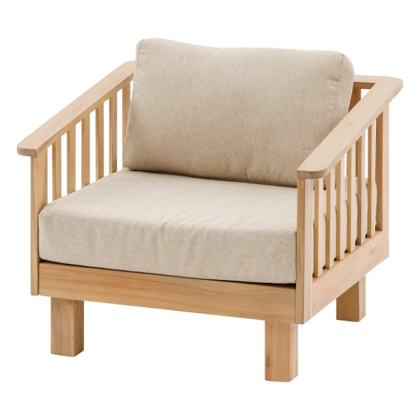 Drewniany fotel ogrodowy z grubymi poduszkami Xenia - Hesperide