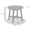 Okragły drewniany stolik kawowy ogrodowy Papouasie Ø55 - Hesperide