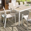 Krzesło ogrodowe do sztaplowania z podłokietnikami Axant, Linen White - Hesperide
