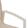 Krzesło ogrodowe do sztaplowania z podłokietnikami Axant, Linen Clay - Hesperide