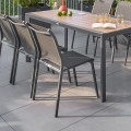 Krzesło ogrodowe sztaplowane Essentia, antracytowe - Hesperide