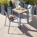 Stół na taras Evasion 70x70, Honey Graphite - Hesperide
