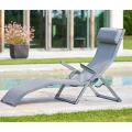 Leżak ogrodowy składany Decima, ciemnoszary - Hesperide