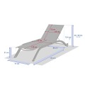 Leżak rozkładany na płasko Jimani, Mocha Praline - Hesperide
