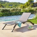 Leżak rozkładany na płasko Jimani, Mocha Praline - Hesperide