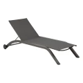 Leżak rozkładany na płasko Jimani, antracytowy - Hesperide
