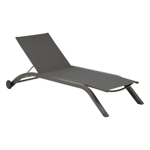Leżak rozkładany na płasko Jimani, antracytowy - Hesperide
