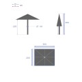 Parasol ogrodowy prostokątny odchylany Loompa 2x3 m, taupe - Hesperide