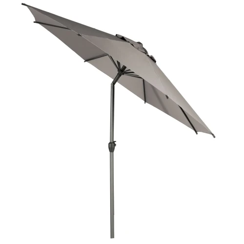 Parasol ogrodowy okrągły odchylany Loompa 3 m, taupe - Hesperide