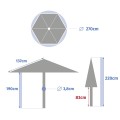 Parasol ogrodowy, Soya 2.7m okrągły odchylany, Clay Wheat - Hesperide