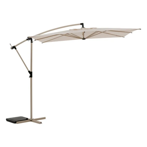 Parasol ogrodowy boczny, kwadratowy Manoa 2,5x2,5, Clay Wheat - Hesperide