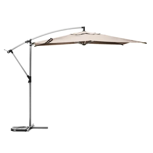 Parasol ogrodowy boczny, okrągły Manoa 3m, beżowy - Hesperide