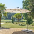 Parasol ogrodowy boczny, okrągły Manoa 3m, beżowy - Hesperide