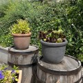Ceramiczna donica ogrodowa Ø30, brązowa - Polnix