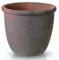 Ceramiczna donica ogrodowa Ø30, brązowa - Polnix