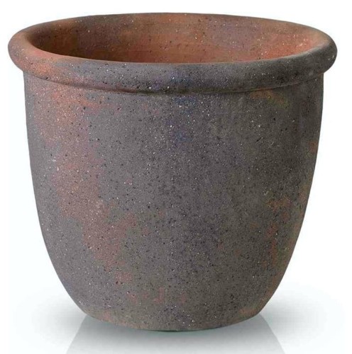 Ceramiczna donica ogrodowa Ø30, brązowa - Polnix