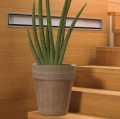 Doniczka ogrodowa z terakoty z ryflowanym rantem Ø35, szara - Polnix