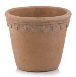 Osłonka doniczki z koronkowym reliefem Ø13, ceramiczna - Polnix