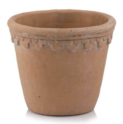 Osłonka doniczki z koronkowym reliefem Ø16, ceramiczna - Polnix
