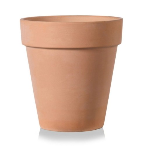 Doniczka z terakoty z rantem Ø30, jasna terakota - Polnix