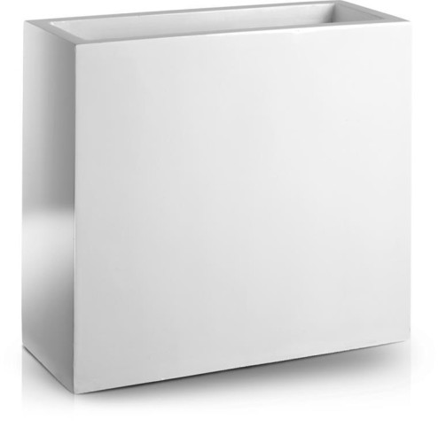 Donica prostokątna wysoka 55x28x76, z włókna szklanego, biała - Polnix