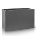 Prostokątna donica ogrodowa 80x38x43, z włókna szklanego, szary mat - Polnix
