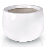 Donica z włókna szklanego Ø34, biała - Polnix