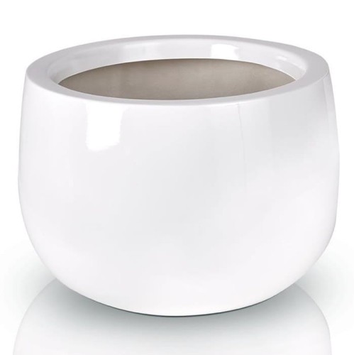 Donica z włókna szklanego Ø45, biała - Polnix