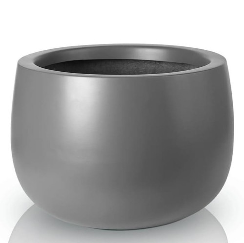 Donica z włókna szklanego Ø34, szary mat - Polnix