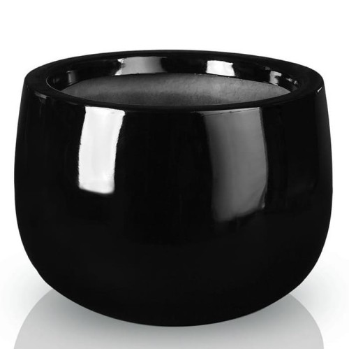 Donica z włókna szklanego Ø34, czarny - Polnix