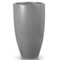 Wysoka donica okrągła Ø42, z włókna szklanego, szary mat - Polnix