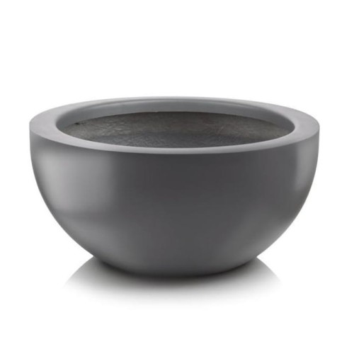 Donica misa Ø60, z włókna szklanego, szara - Polnix