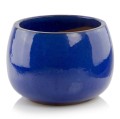 Donica ogrodowa ceramiczna Ø47, kobaltowy niebieski - Polnix