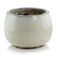 Donica ogrodowa ceramiczna Ø47, kremowa - Polnix