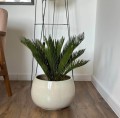 Donica ogrodowa ceramiczna Ø47, kremowa - Polnix