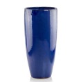 Donica ceramiczna wysoka 50, kobaltowy niebieski - Polnix