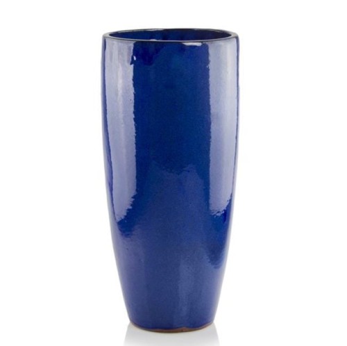 Donica ceramiczna wysoka 70, kobaltowy niebieski - Polnix