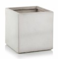 Donica kwadratowa z włókna ceramicznego 25x25x25, jasny szary - Polnix