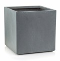 Donica kwadratowa z włókna ceramicznego 31x31x31, ciemny szary - Polnix