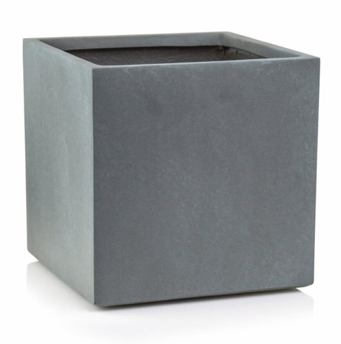 Donica kwadratowa z włókna ceramicznego 31x31x31, ciemny szary - Polnix